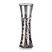 Veego Pepper Mill Salt Grinder, Stainless Steel Pepper Grinder Salt Mill, Strong Glass Tall Body 5 Grade Adjustable Ceramic Rotor Pepper Shaker Salt Shaker