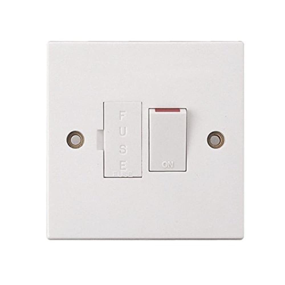 Merriway BH05741 13 Amp Fused Spur Switch - White