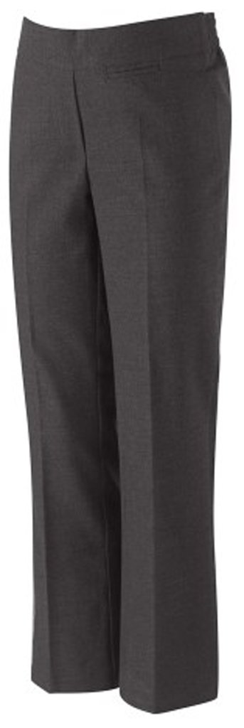 School Uniform Girls Regular Fit Junior Trousers Grey 12-13 Years