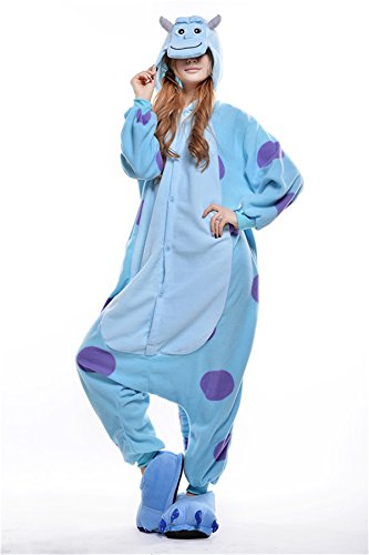 VU ROUL Adult Kigurumi Cosplay Costume Monsters University Sullivan Pyjamas