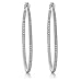 Gem Stone King 925 Sterling Silver Inside Out Hoop Earrings Pave Round White Cubic Zirconia CZ Jewelry Gift Birthday Valentine’s Day For Women Mom Wife Her (1.50 Cttw, 2.00 Inch = 52MM)