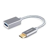 CableCreation USB C to USB Adapter, 0.5 Feet USB-C to USB-A 3.0 Female Adapter OTG (on-The-go) Cable, Compatible with New MacBook (Pro), Dell XPS 13/15, Galaxy S10/S9/S8 etc, Space Gray