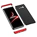 Wellerly Galaxy Note 8 Case, 3 in 1 Ultra Slim Hard PC Premium Case Hybrid Anti Fingerprint Scratches Soft Grip 360 Degree Full Body Protection Cover for Samsung Galaxy Note 8 (Black+Red)