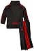adidas Baby Boys' Iconic Tricot Jacket and Pant Set, Black/Red, 12 Months