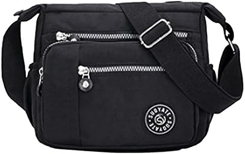 Womens Multi Pocket Casual Cross Body Bag Travel Bag Messenger Handbag for Shopping Hiking Daily Use