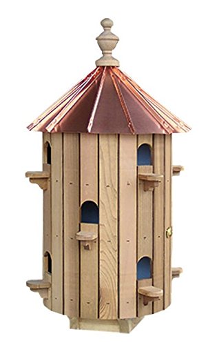 Saving Shepherd 26" Cedar Birdhouse - 10 Room Copper Top Finch Bird Condo House Amish Handcrafted in Lancaster Pennsylvania USA