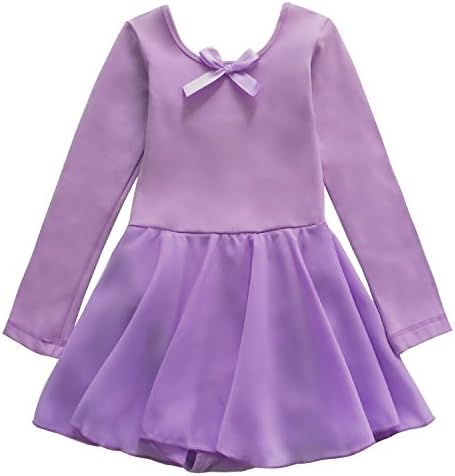 LaChica Kids Girls Classic Long Sleeve Leotard Dance Ballet Dress