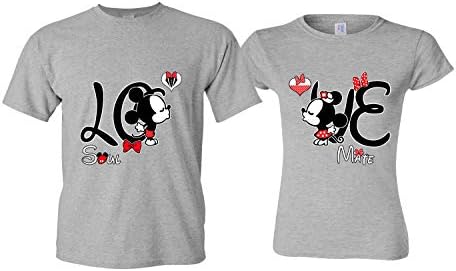 LO & VE Matching Shirts Couples - Disney Couple Shirts Him Her (Priced 1 Shirt)