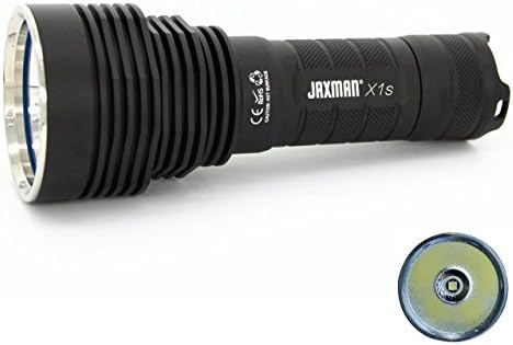 Jaxman X1s flood version Flashlight, IPX-8 Water-Resistant, Ultra-Bright 2400 Lumens,CREE XHP50 26650/18650 LED Torch (Camping, Security, Emergency Use) 26650 Battery included (XHP50 Neutral White)
