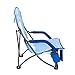 #WEJOY Compact Low Sling Folding Beach Chair Lightweight Collapsible with Cup Holder Pocket Mesh Back and Armrest, Blue