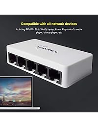 10 100Mbps Micro USB Fuente de alimentación de 5 puertos Fast Ethernet Switch de red RJ45 LAN hub Apoyo Power Bank Laptop