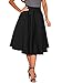 Lovezesent Women's High Waist A-Line Pleated Midi Skirt Dresses