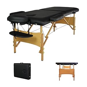 New 84″ Black Portable Massage Table w/Free Carry Case T1 Chair Bed Spa Facial