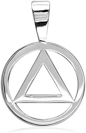 Small AA Sobriety Charm in Sterling Silver