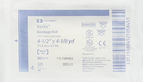 Original Kerlix 6715, Sterile Bandage Rolls 4 1/2" x 4 1/8 Yard, 6 Rolls
