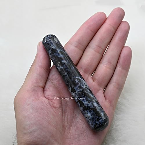 Indigo Gabbro Crystal Wand Massage Stick - Pelvic