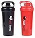 Nutribomb Thunderball Protein Shaker Bottle Supplement Shaker Cup Workout Shaker Meal Replacement Shaker (Red and Black combo)