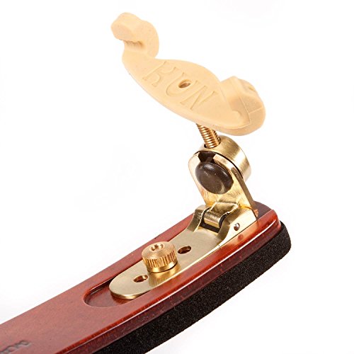 Kun Bravo Collapsible 4/4 Violin Shoulder Rest - Hardwood and Brass