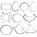 Halloween Cookie Cutters Set - 10 Piece - Pumpkin, Bat, Ghost, Witch Hat, Spider, Cobweb, Skull and Skeleton Shape