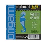 Global Art Materials 8960 Folia Origami Paper 4-Inch-by-4-Inch Assorted Colors 500 Sheet Bulk Pack, 4