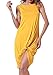 msllen Women's Summer Plain Sleeveless Twist Knot Front Loose Casual Midi Dress