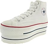Maxstar Women's CN9 7 Holes Double Platform Canvas High Top Sneakers