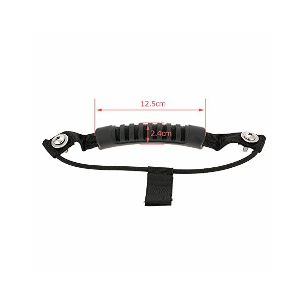 SysPodTM-New-2pcs-Kayak-Canoe-Boat-Side-Mount-Carry-Handle-with-05cm-Diameter-Bungee-Cord-Accessories-Black-Rubber-Handle-Fixing-Paddle