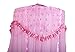Raxsun Baby Crib Canopy Netting Luxury Princess Bed Net Round Hoop Netting Mosquito Net Bedroom Decor (Pink)