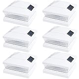 (6 Pack) Solar Square Outdoor White 6x6 5 LED Fence Post Cap Light with Adapter