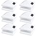 (6 Pack) Solar Square Outdoor White 6x6 5 LED Fence Post Cap Light with Adapter