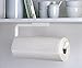 mDesign Wall Mount Paper Towel Holder for Inside Kitchen Cabinets and Home – White