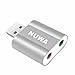External USB Stereo Sound Adapter Aluminum Audio Card for Windows, Mac, Linux Extra Source with Microphone Jacks for Laptops and Desktop Computers pc-Plug and Play No Drivers Needed (Silver)