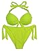 Eonar Womens Removable Padded Push Up Bikini Set Tie Side Swimsuit Swimwear