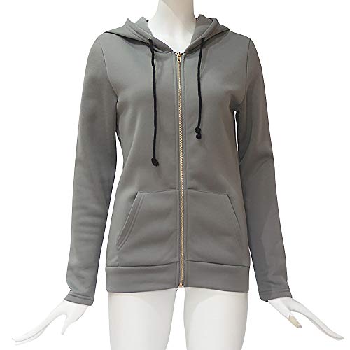 image for GOVOW Autumn Hooded Jacket Women Zipper Long Sleeve Sweatshirt Coat Ou