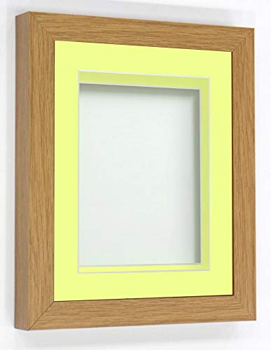Rickman Box Frame Beech with Lemon Bon Bon Mount, 10x8 for 8x6 inch