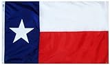 Annin Flagmakers Model 145260 Texas State Flag 3x5 ft. Nylon SolarGuard Nyl-Glo 100% Made in USA to Official State Design Specifications.