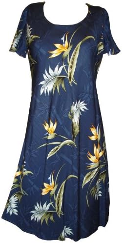 Bamboo Paradise Women's A Line Cap Sleeve Short Tank Dress in Navy Blue - XXL