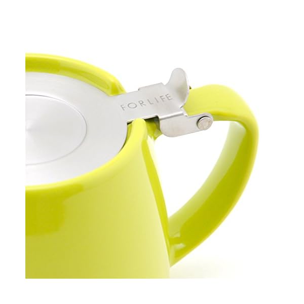 FORLIFE Stump Teapot with SLS Lid and Infuser, 18Ounce, Lime The