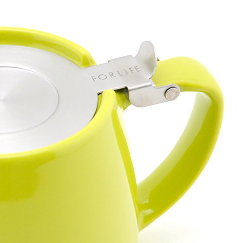 FORLIFE Stump Teapot with SLS Lid and Infuser, 18Ounce, Lime The