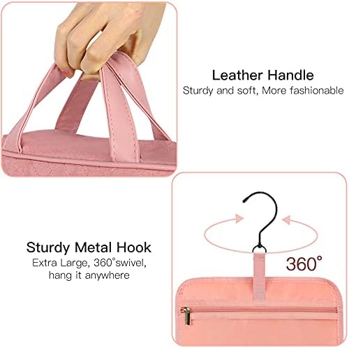 Travel Toiletry Bag for Women, Water-resistant Hanging Makeup Bag, Large Capacity Travel Cosmetic Bag Organizer for Accessories, Full Sized Container, Toiletries 3 Travel Toiletry Bag for Women, Water-resistant Hanging Makeup Bag, Large Capacity Travel Cosmetic Bag Organizer for Accessories, Full Sized Container, Toiletries