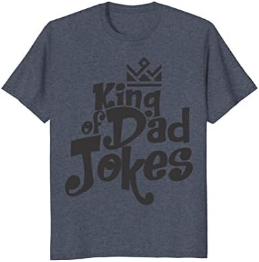 Mens King Of Dad Jokes T Shirt - Father's Day 2017 Tee 2XL Heather Blue