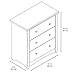 Storkcraft Crescent 3 Drawer Chest, Cherry, Kids Bedroom Dresser with 3 Drawers, Wood & Composite Construction, Ideal for Nursery, Toddlers Room, Kids Room