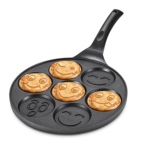 Pancake Pan Nonstick Griddle Pancake Maker Mini Pancake and 7 Smiling