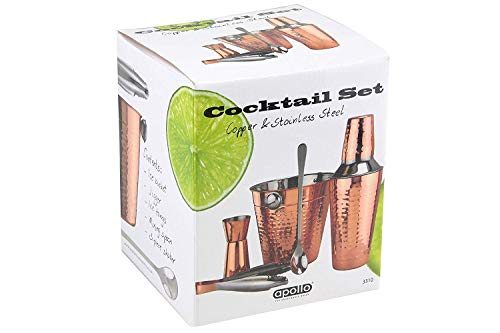 Apollo Cocktail-Set aus Edelstahl und Kupfer, Mehrfarbig, 5-teilig