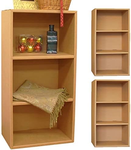 Amazon ダンボール3段マルチラック3台セット 段ボール家具 収納 カラーボックス オンライン通販