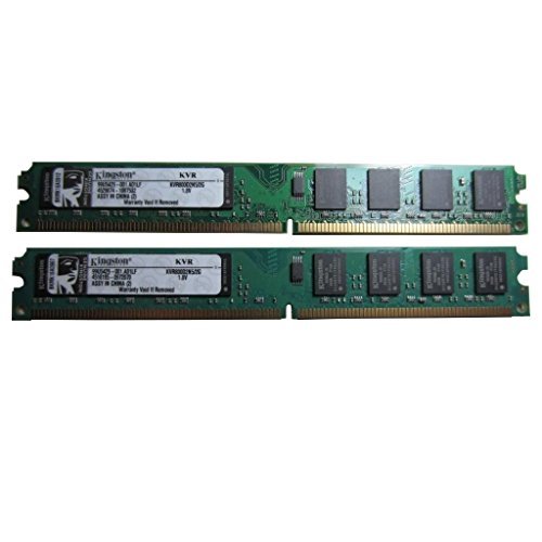 Kingston KVR800D2N5/2G 2GB DIMM-DDR2 800mhz PC2-6400 240-Pin Memory Pack of 2