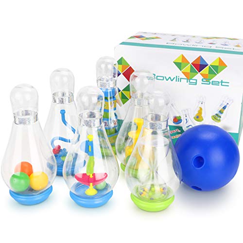 WOSTOO Bowling Set for Toddlers, Kids Bowling Toy Set, Indoor Outdoor Bowling Games for Children/Toddlers/Boys/Girls for Early Development/Sport/Preschool (6 Pins & 1 Bowling) - Thumbnail 7