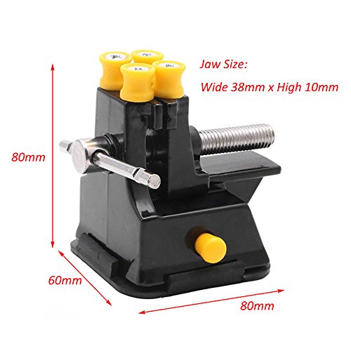 image for Yakamoz Mini Suction Vise Drill Press Vise Walnut Clamp Table Bench Vi