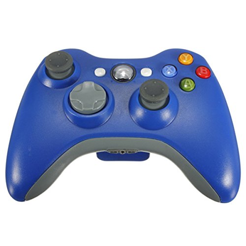 PowerLead Poco F003 Wireless Remote Joypad Gamepad Game Controller Wireless Joystick for Microsoft Xbox 360 PC Windows 8 xp-Blue