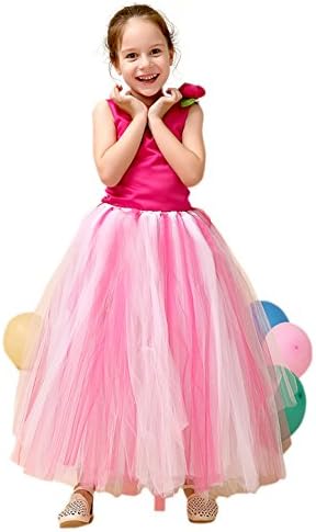 Elegant Pink Princess Tutu Party Dress for Girls